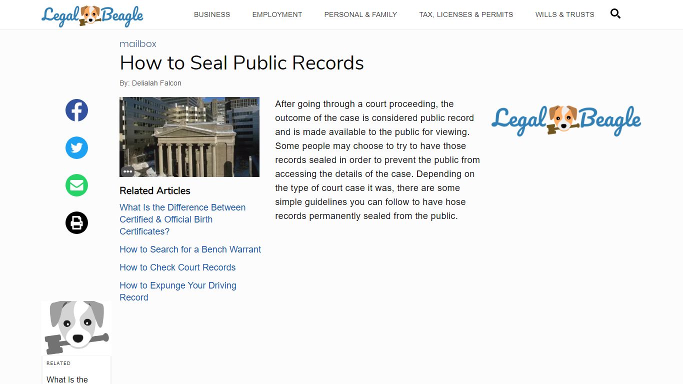 How to Seal Public Records | Legal Beagle