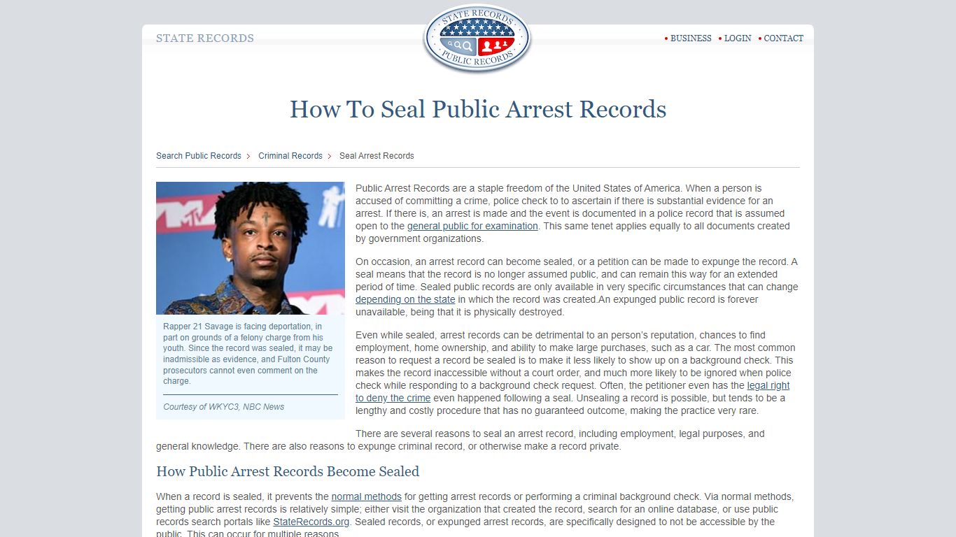How To Seal Public Arrest Records